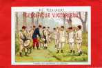 ECOLE  TAMBOUR ET CLAIRON CHROMO AU REGIMENT SPECIFIQUE VICTORIEUX CONTRE LES CORPS AUX PIEDS PHARMACIE A EYMET DORDOGNE - Documents