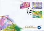 FDC 2001 12 Zodiac Stamps 4-4 Water Signs Astronomy Astrology Pisces Cancer Scorpio - Astrologie