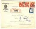 REF LMM10 - PORTUGAL - LETTRE RECOMMANDEE EMANANT DU CONSULAT DE BELGIQUE A LISBONNE A DESTINATION DE BRUXELLES JUILLET - Postmark Collection