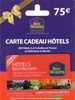 CARTE CADEAU HOTELS BEST WESTERN ROUGE 75€ NEUVE DANS ENCART ORIGINE MINT IN FOLDER ORIGINAL - Gift And Loyalty Cards