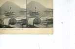 ITALIE  Lago Di LUGANO LAC LL N ° 6 VAPEUR    BARQUES TOP  N ° 6 LL - Stereoscope Cards