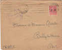 LETTRE CACHET TUNIS SUR TIMBRE FM   1933 - Storia Postale