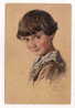 MAXIM TRUEBE - Girl, Old Postcard, 1918. - Trübe, Maxim