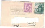 A0488 - 60 Cent. Industrie Chimique + 20 Cent. Leone  Su Bustina VG Torino 27-11-1948? - Covers & Documents