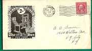 US - 2 - NEWSPAPER THE SUN Of NEW YORK 100th ANNIVERSARY - VF 1933 CACHETED COVER - Schmuck-FDC