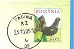 ROMANIA Postal Stationery Cover 2005. Cock Mountains Bird, Oiseaux Printed Stamp - Koekoeken En Toerako's