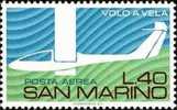 SAN MARINO 1974 POSTA AEREA AIR MAIL AEREOPLANO VOLO A VELA GLIDING PLANE SERIE COMPLETA SET MNH - Poste Aérienne