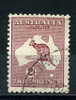 AUSTRALIA    1945     2/-  Maroon     USED - Used Stamps