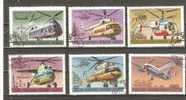 USSR 1980 - HELICOPTERS    - CPL. SET - USED OBLITERE GESTEMPELT - Hélicoptères