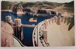 USA -  Highway 66, Hoover Dam With American Flag - Chrome Unused Postcard Ca. 1960's - Otros & Sin Clasificación