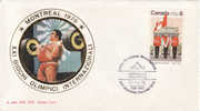 1976 Canada - Olimpiadi Di Montreal - FDC Annullo Speciale - Weightlifting
