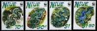 (001) Niue  WWF  Giant Clam / Marine Life / Vie / Shells / Coquillages / Muscheln ** / Mnh  Michel 973-76 - Niue