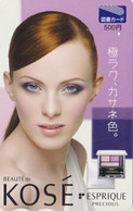 Carte JAPON - Jolie FEMME Mode Parfum Cosmétiques KOSE / ESPRIQUE - JAPAN Tosho Card Sexy Girl Perfume - 120 - Profumi