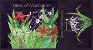 MONTSERRAT LILIES MS  MNH - Montserrat