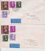 Hong Kong 2 Lettres Pour Les USA - Briefe U. Dokumente