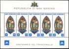 SAN MARINO 1977 CENTENARIO PRIMI FRANCOBOLLI FOGLIETTO COUVENIR SHEET MNH - Blokken & Velletjes