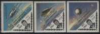 YEMEN(YAR)  J.Kennedy+space(Spoutnic-1) Set 3 Stamps Overpr.  MNH - Kennedy (John F.)