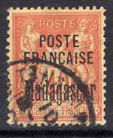 Madagascar N° 18  O  40 C. Rouge-orange Oblitération Moyenne, Très Bon Centrage Sinon   TB - Used Stamps