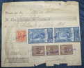 ITALY 1946 SPLENDID BLOCK IMPOSTA SULL'ENTRATA USED ON DOCUMENT - Revenue Stamps