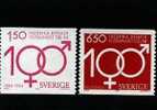 SWEDEN/SVERIGE - 1984  WOMEN'S  RIGHTS   SET  MINT NH - Neufs