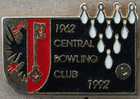 30è ANNIVERSAIRE DU CENTRAL CLUB BOWLING GENEVE 1962-1992 - DRAPEAU - QUILLES - Bowling