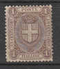 Italia  -    1896/97 -   Stemma  Sabaudo.  1 Centesimo. - Oblitérés