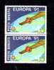 ESPACE,COSMOS,Romania 1991  Europa CEPT  STAMP IN PAIR,** MNH,OG. - Europa