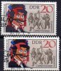 PF Feld 2 Roter Punkt über E Von Volksbräuche DDR 2716/1 Plus 2717 II Aus 6-Block SST 13€ Zampern Eastern Set Bf Germany - Abarten Und Kuriositäten