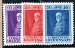 Liechtenstein : TP N° 114/116 * - Unused Stamps