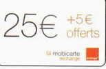 Mobicarte MBC186 - 25 EUROS + 5 Euros Offerts En Orange Sans Cadre, Code Et Numero Laser, 11/01 Au 06/2003  - Tres Bon E - Cellphone Cards (refills)