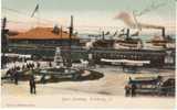 Sandusky OH Ohio, Boat Landing With Train Railroad On Lake Erie, Horse-drawn Wagons, On C1900s Vintage Postcard - Other & Unclassified