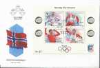 Norway 1993 - Norwegian OL Winners - Block On FDC - Briefe U. Dokumente