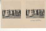 CC292 BIARRITZ  SUR LA PLAGE L´HEURE DU BAIN - Stereoscope Cards