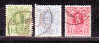 Norway 1910 Mino 89-91 - Used Stamps