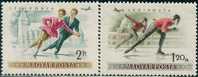 Hungary 1955 The Winter Games 2V High Value MNH MLH - Wasserski