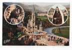 CHRISTIANITY - Lourdes, France, The Basilica, Old Postcard - Heilige Plaatsen
