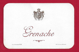 Etiquette Label VIN GRENACHE Imprimerie WETTERLAND Bordeaux N°98 Vers 1897 - Languedoc-Roussillon