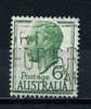 AUSTRALIA    1951      6 1/2d   Emerald  Green     USED - Gebraucht