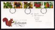 Great Britain - 1993 - The Four Seasons/Autumn Fruits & Leaves - FDC - 1991-2000 Em. Décimales