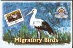 India 2000 Migratory Birds Animals White Strock Sc 1831-34 Presentation Pack Inde Indien - Storks & Long-legged Wading Birds