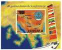 40 Jahre Donau-Konferenz Der Anrainer-Staaten 1988 Jugoslawien Block 33 ** 4€ Donau Landkarte Flagge Sheet Bf Jugoslavia - Blokken & Velletjes