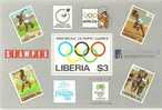 Liberia, Stamp In Block, Year 1988, M Block 114, Olympic Games Seoul, MNH (**) - Ete 1988: Séoul