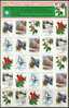 LABEL Canada Christmas CWF Birds Fauna Full Sheet Of 26 MNH - Vignettes De Fantaisie