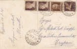 VILLAGGIO ZAFFARIA (ME)  /  TRAPANI  -  Cartolina - Imperiale Cent. 10 X 2 + 30 Luog. + 50 PM Posta Aerea  16.07.1945 - Marcophilia