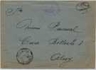 1947 - Carta De Monovar A Alcoy - Alicante Con Franquicia Postal En Azul Y Fechador. Llegada Al Dorso. - Franquicia Postal