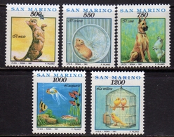 REPUBBLICA DI SAN MARINO 1991 COSE GESTI E AFFETTI FAUNA ANIMALI ANIMALS SERIE COMPLETA COMPLETE SET MNH - Neufs