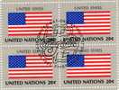 UNO 1981 Flaggen II UNITED STATES New York 385, 4-Block+ Kleinbogen O 6€ USA, Singapur, Panama, Costa Rica - Briefe U. Dokumente