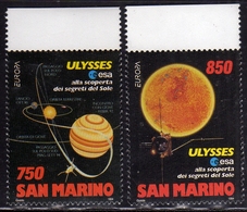 REPUBBLICA DI SAN MARINO 1994 EUROPA UNITA CEPT LE SCOPERTE SPAZIO SPACE DISCOVERIES SERIE COMPLETA COMPLETE SET MNH - Unused Stamps