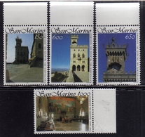 REPUBBLICA DI SAN MARINO 1994 CENTENARIO PALAZZO DEL GOVERNO GOVERNAMENT PALACE SERIE COMPLETA COMPLETE SET MNH - Neufs