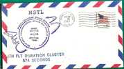 US - 2 - SPACE NSTL NASA-JOHNSON SPACE CENTER 4th FLT DURATION CLUSTER 574 SECONDS -VF CACHETED 1980 COVER - Enveloppes évenementielles